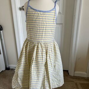 Ralph Lauren Blue and Cream Pleated Sundress